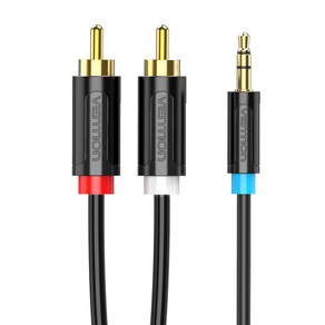 벤션 순동 3.5mm 스테레오 2 RCA 오디오 케이블 1.5m, 1개