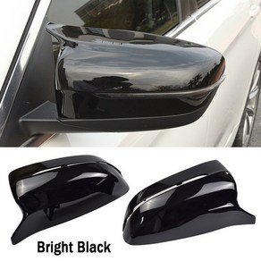 사이 백미러 커버 캡 BMW 4 5 7 시리즈 G30 G31 G38 G11 G12 LHD 유광 블랙 자동차 스타일링, [01] Bight Black, 1개