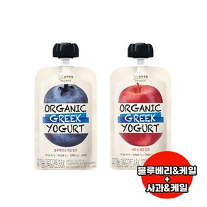 매일 상하목장 유기농그릭요거트120g 사과케일5+블루베리케일5/총10개입/냉장무배