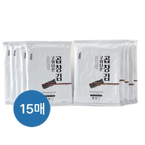 청정 완도 특산물 무조미 구워나온 곱창김 10매 x 15봉 LAGG1015, 25g, 15개