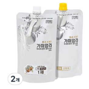 가미암라 트리트먼트 칼라크림 300g, 7N 밝은갈색, 2개