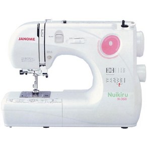 JANOME 자노메 컴팩트 전자 속도 제어 재봉틀 [Nuikiu] N-366, 분홍