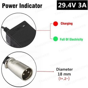 밸런스충전기TANGSPOWER 54.6V 3A 리튬 배터리 충전기 13S 48V 이온 팩 자전거, 02 3-Pin XLR_04 AU, 02 3-Pin XLR_04 AU, 1개