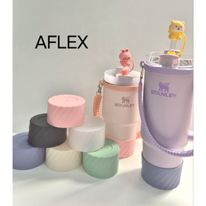 AFLEX 스탠리 텀블러 호환 부츠 숏 슬리브 바닥 커버, 1개, 핑크 7.5cm