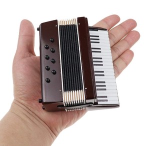 Seawoo Dselvgvu Miniature Accordion with Case Mini Seawoo Dselvgvu 소형 아코디언 케이스 포함 미니 악기 복제 소장품 소형 인형