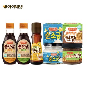 [아이배냇] 베베 이유식 순간장 국물1개+비빔1개+소금1개+된장1개+참기름1개 행사, 1세트