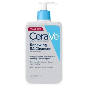 CeaVe 세라비 Salicylic Acid Cleanse 리뉴잉 SA 세라마이드 재생 클렌저 16oz(473ml), 473ml, 1개