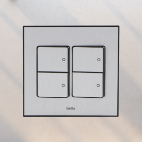 벨로 실버 매입 중4구 전기 전등 조명 고급 스위치, 10개