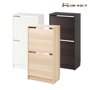 IKEA BISSA 2단 폴딩 신발장, 화이트