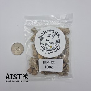 뼈산호 100g (종이컵 1컵 분량) / 알칼리성 산호사 토종우렁이 애플스네일 칼슘보충 패각보호 어항 바닥재, 1개