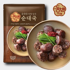 [동백순대국] 순대만 가득 담은 프리미엄 순대국, 1개, 670g