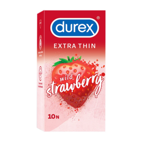 Durex Extra Thin Condom Wild Strawberry 10 condoms