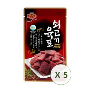 M.G 쇠고기육포 야식 영양간식 육포 마른안주 50g, 5개