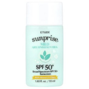 ETUDE Sunpise 마일드 에어리 피니시 선 밀크 SPF 50+ 55ml(1.85fl oz)