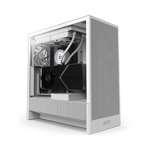 NZXT NZXT H5 Flow V2 매트 화이트 (미들타워), 1개, 선택하세요