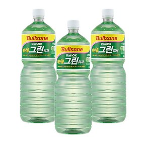 온마음샵 불스원 에탄올 자동차 그린 워셔액 1800ml 3개 사계절 차량 와이퍼액 와셔액, 1.8L