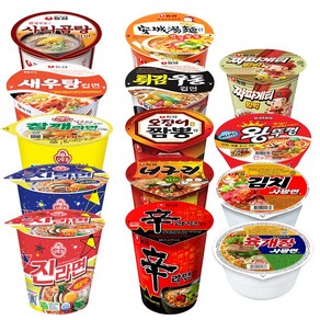 소컵라면14종 신소컵+새우탕소컵+튀김소컵+너구리소컵+짜파범벅+안성소컵+오짬소컵+사리소컵+참깨소컵+진매소컵+진순소컵+육개장사발컵+김치사발컵+미니왕뚜껑, 1세트