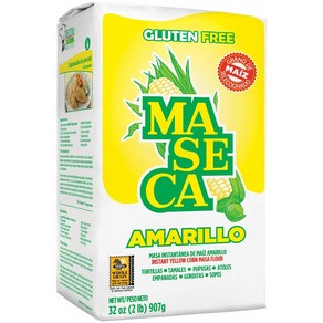 마세카 옐로우 마사 옥수수 가루 글루텐프리 Maseca Gluten Fee Instant Yellow Con Masa Flou, 907g, 1개