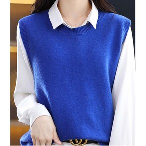 봄가을 여성 니트조끼 베스트 라운드 women's knit vest 뉴타임즈 A31 O418N779