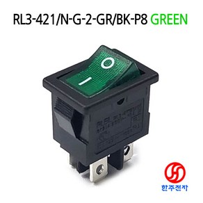 RLEIL AC220V 조광형2단4P라커스위치 RL3-421/N 적색 녹색 KC인증 HJ-03272, AC220V녹색, 1개