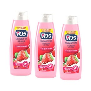 Albeto VO5 VO5 Moistue Milks 모이스처라이징 컨디셔너 딸기 및 크림 - 354.4g(12.5온스) 3개 팩, 443ml