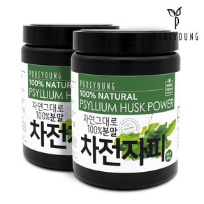 퓨어영 차전자피 가루 분말 400g 고순도식이섬유, 2개