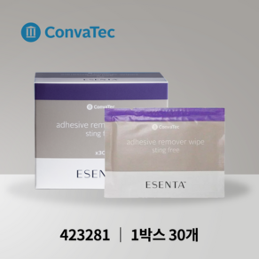 콘바텍 에센타 잔여물제거제 30개입 423281 ConvaTec ESENTA Remover Wipes 장루용품