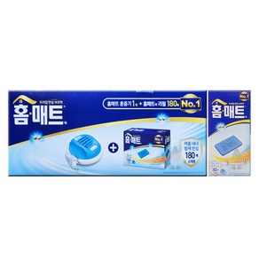 홈매트 훈증기 1p + 교체용 리필 180매 + 30매 추가증정 모기약 세트, 1개