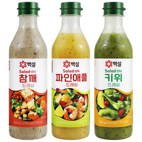 [대용량] 백설 참깨드레싱550g 파인애플드레싱560g 키위드레싱560g, 1개, 560g