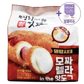 코스트코 명랑시대 모짜렐라핫도그 85G X 10 [아이스박스] + 더메이런알콜티슈, 1개