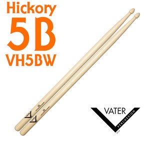 Vate(베이터) Hickoy 5B 드럼스틱 우드팁 (VH5BW), 1개