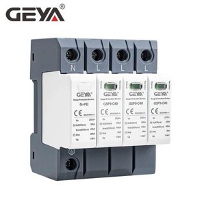 GEYA 4 극 서지 보호대 SPD 하우스 서지 보호대 1P NPE 딘 레일 20KA40KA AC275V AC385V 400V 440V, [03] 4P AC385V 40KA, 1개