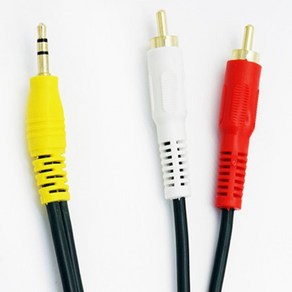 스테레오 AUX 3.5mm to RCA 2선 컴포지트 스마트폰 PC 노트북 오디오 스피커 앰프 우퍼 사운드 연결 케이블 국산 고급형 1.5m~50m