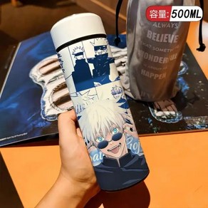 500ml 주술회전 고조 사토루 텀블러 보온병 대용량 휴대용 물병, 2, 1개