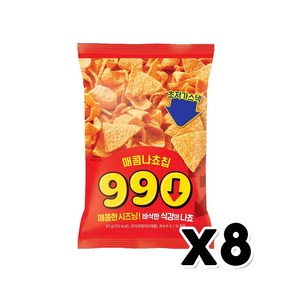 990 매콤나쵸집 봉지스낵 62g x 8개