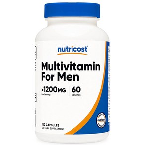 뉴트리코스트 멀티비타민 포 맨 600mg 캡슐 120캡슐 1서빙 600mg 60회분 Multivitamin fo Men Capsules [120 CAPS], 120정, 1개