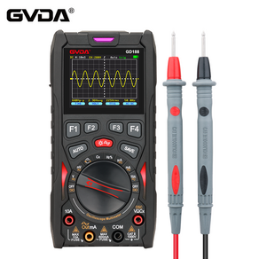 GVDA 디지털 오실로스코프 12MHz 아날로그 대역폭 6000 카운트 멀티미터 충전식 멀티메트로 신호 발생기 멀티테스터, 1개