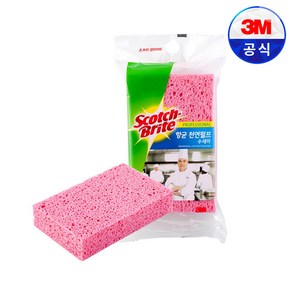 3M 스카치브라이트 천연 펄프 수세미 핑크, 1개, 1개