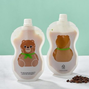 띵파우치 지퍼 투명 스파우트파우치 일회용 음료 주스팩 50매 150ml 200ml 300ml, 50개