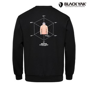 블랙야크 [ BLACK YAK ] 24년 가을 신상품!!편하게 착용 가능한 긴팔 약기모 맨투맨 티셔츠 공용 메모리얼 맨투맨 BK 24TSF