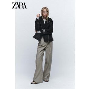 ZARA 자라 탭 디테일 더블 페이스드 무스탕 자켓