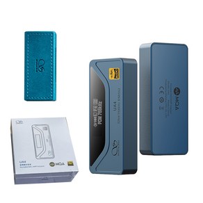 SHANLING UA4 휴대용 디코딩 헤드폰 증폭기 올인원 Blue, UA4+Leathe Case