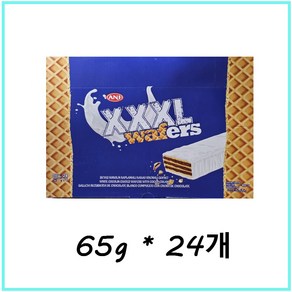 ANI XXXL웨이퍼 초코바 화이트 대용량, 24개, 65g