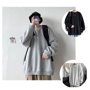 빅사이즈 오버핏 기모 맨투맨 (3색 중 택1) 3XL 4XL 5XL