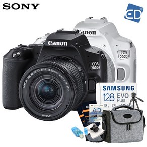 [캐논정품] EOS 200D II/18-55 IS STM +128GB 풀패키지 /ED, 블랙