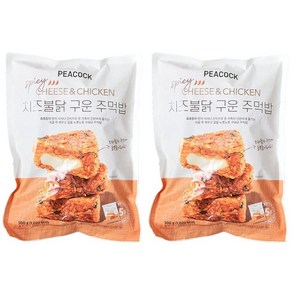 피코크 치즈붉닭 구운 주먹밥(100g x 5입) x 2개 냉동, 999.9g, 100g