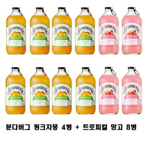 분다버그 자몽4 망고8, 12개, 375ml