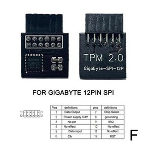 TPM 20 암호화 보안 모듈 원격 카드 버전 20 12 14 18 201pin 핀 지지대 멀티 브랜드 마더보드 최신 지원