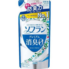 라이온 소프란 프리미엄 탈취 화이트 허브 아로마 향기 리필용 420ml [유연제]