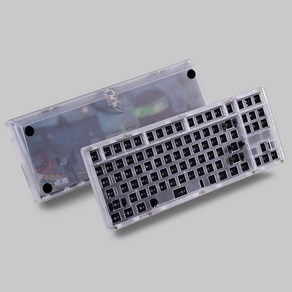 KBDfans Tige80lite 객제화 기계 키보드 키트 핫플러그 80 레이아웃 가스켓 현물, 87라이트세트-화이트투톤, 1개